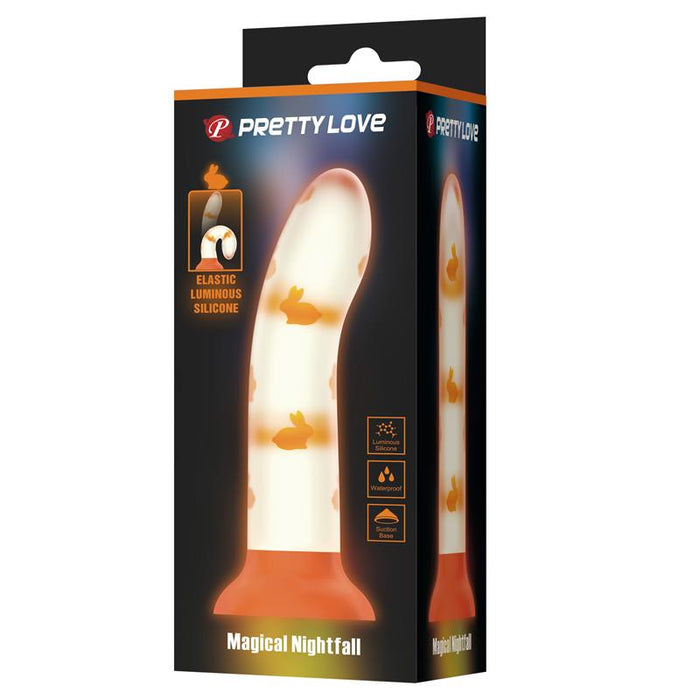 Pretty Love - Magical Nightfall Dildo Sin Vibración Luminoso Naranja