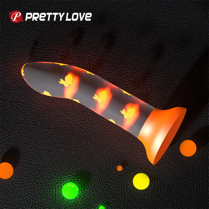 Pretty Love - Magical Nightfall Dildo Sin Vibración Luminoso Naranja