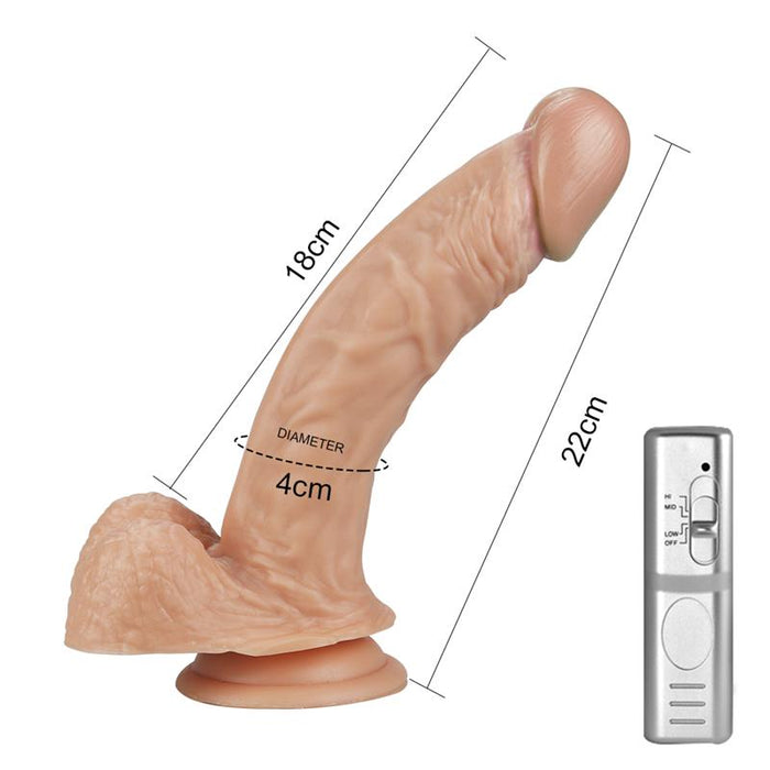 Dildo Real Extreme Con Vibración 8.5 Natural