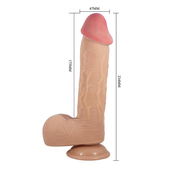 Pretty Love - Sliding Skin Series Dildo Realístico Con Ventosa Piel Deslizante Natural 23.4 Cm