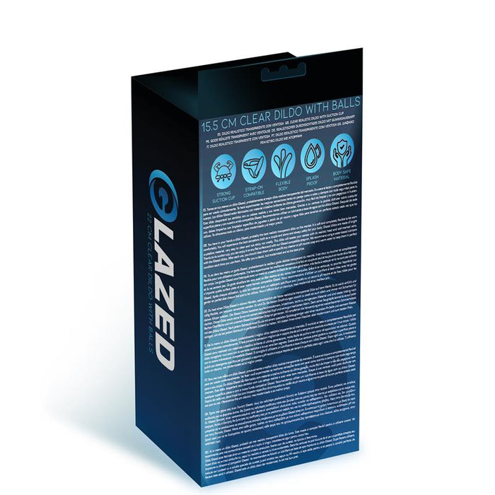 Dildo Realista Con Testículos Material Cristalino 15,5 Cm