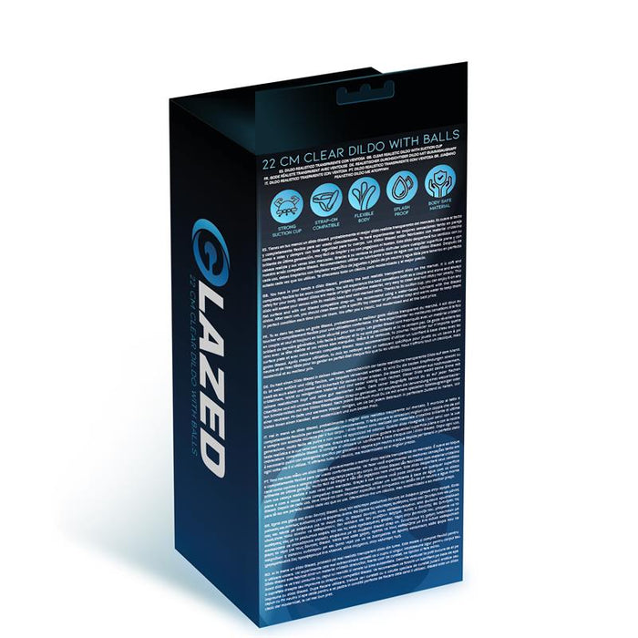 Dildo Realista Con Testículos Material Cristalino 22 Cm