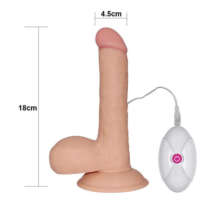 Dildo The Ultra Soft Dude Con Vibración 7.5 Natural