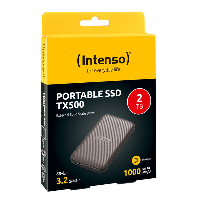 Disco Duro Externo Solido Ssd Intenso Tx500 2tb Usb Tipo C