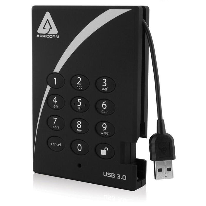 Disco Externo Hdd Apricorn . 2,5 500gb Aegis Padl. 256-Bit Aes-Xts,Usb3.0