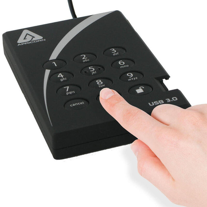 Disco Externo Hdd Apricorn . 2,5 500gb Aegis Padl. 256-Bit Aes-Xts,Usb3.0