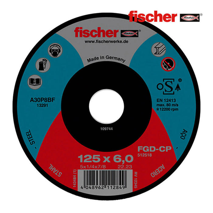 Disco Fgd-Cp Ø125x6x22,23 Carbon Desbaste 512518 Fischer