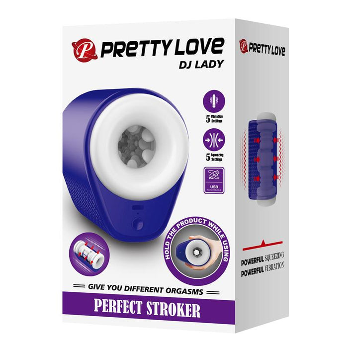 Pretty Love - Dj Lady Masturbador Masculino Con Vibración 5 Configuraciones Morado