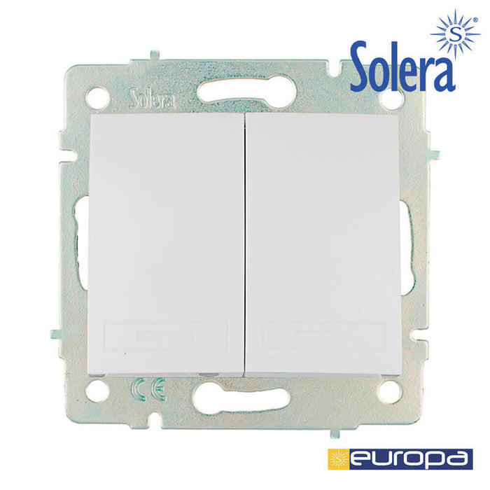 Doble Conmutador/Interruptor 10ax 250v S.Europa Solera Erp12qc
