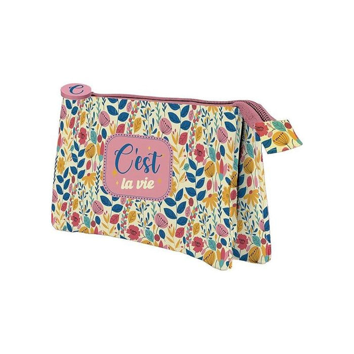 Dohe C`Est La Vie Portatodo Triple - Cierre Doble Con Cremallera Y Tirador De Goma