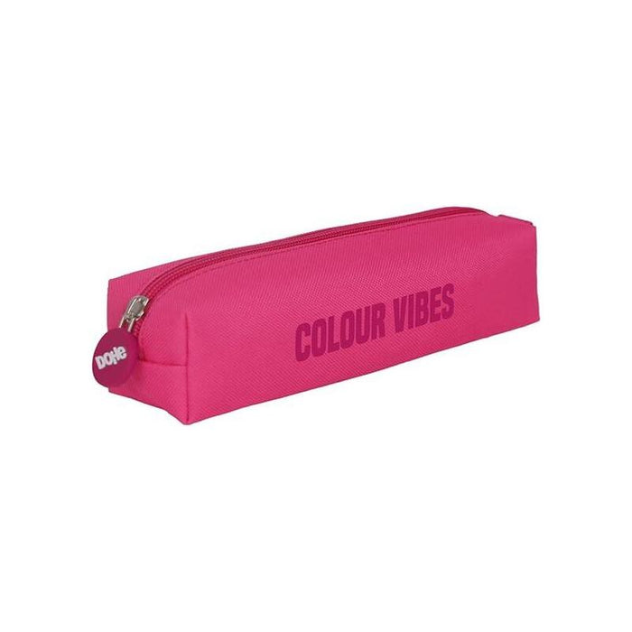 Dohe Colour Vibes Portatodo Cuadrado - Cierre Con Cremallera Y Tirador De Goma - Rosa