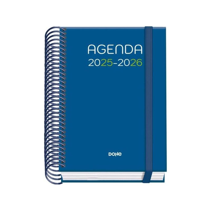 Dohe Logic Agenda Escolar 25/26 Espiral A6 - Dia Pagina - Papel 70g/M2 - 4 Hojas De Pegatinas - Cubierta De Carton