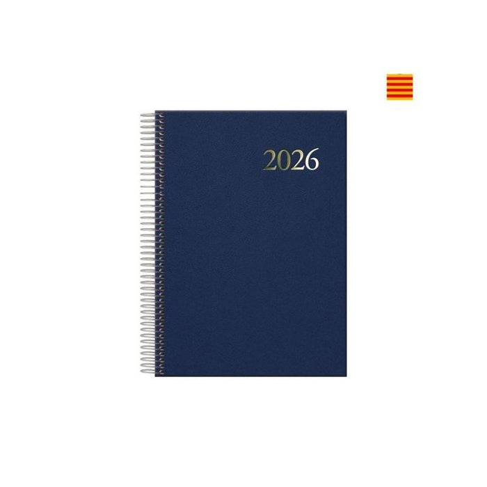 Dohe Segovia Agenda Anual Espiral En Catalan - Dia Pagina - Sabado Y Domingo Misma Pagina - Tamaã±O 14x20cm - Azul