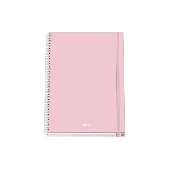 Dohe Serenity Cuaderno Espiral A4 100 Hojas Microperforadas Cuadricula 5mm - Tapa Dura Carton Forrado - Cierre De Goma