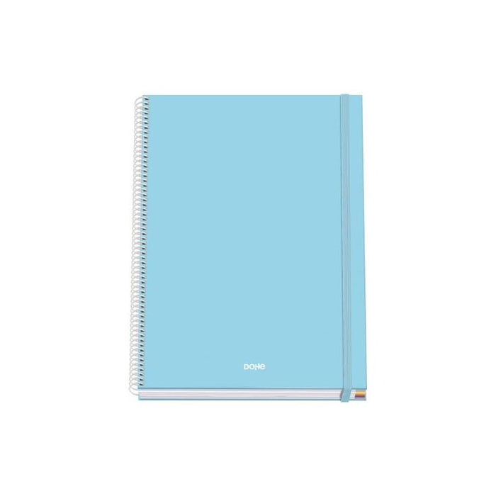 Dohe Serenity Cuaderno Espiral A4 100 Hojas Microperforadas Cuadricula 5mm - Tapa Dura Carton Forrado - Cierre De Goma