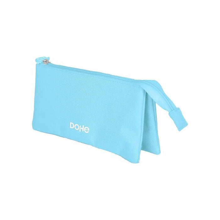 Dohe Serenity Portatodo Triple - Cierre Doble Con Cremallera Y Tirador De Goma - Azul