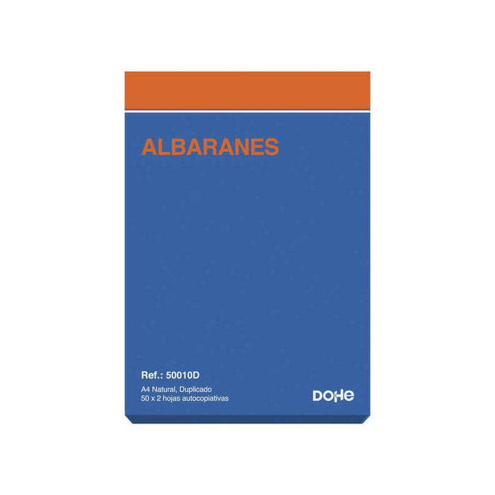 Dohe Talonario Albaranes - 100 Hojas - Papel Autocopiativo - Tamaño A4
