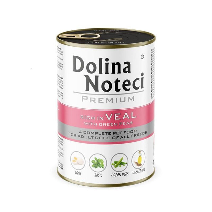 Dolina Noteci Premium Rich In Veal With Green Peas - Comida Húmeda Para Perros - 400g