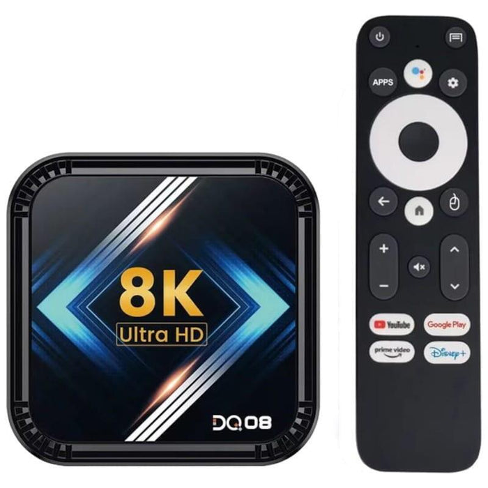 Dq08 8k Rk3528 4gb/32gb Wifi Dual Control Voz Android 13 Negro - Android Tv
