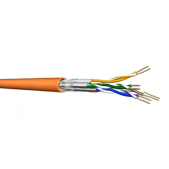 Draka Verlegekabel Uc900 Hs23, Cat 7, S/Ftp, Pimf, Naranja, 50m Ring