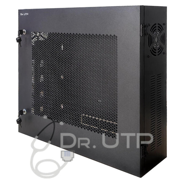 Drutp Luxurydvrbox Arcón Vertical Para Equipos Estándar Rack De 19" 4u Con 2 Llaves, Ventilador, Pasacables Y Puerta Con Rejilla