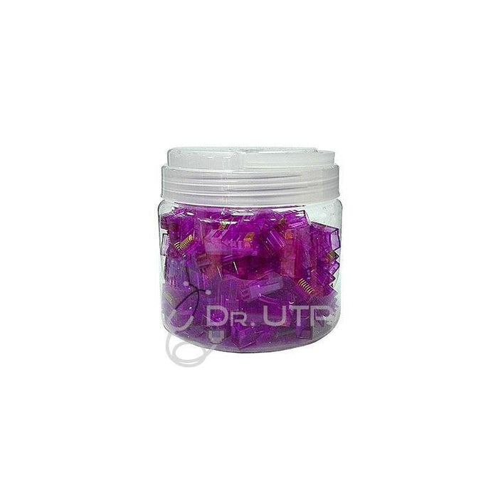 Drutp Rj45-Purple Conector Rj45 Cat.5e Color Morado En Tarro De 100 Unidades