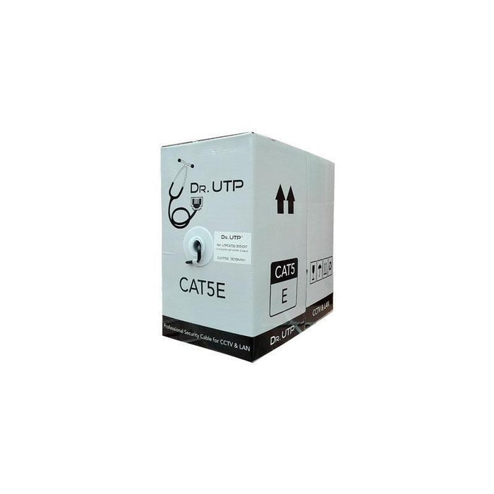 Drutp Utpcat5e-305-Ext Bobina 305mts Cable Utp Cat5e Para Exteriores 0.50mm Cubierta Pe Negra