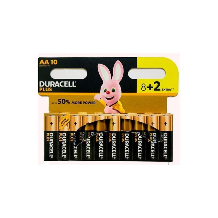 Duracell Pilas Alcalinas Plus Lr06 Aa 1,5v -Pack 8+2-