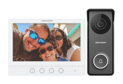 EAN 6942160477299 - Hikvision DS-KIS213 sistema de intercomunicación de video 17,8 cm (7") Gris, Blanco imagen 1