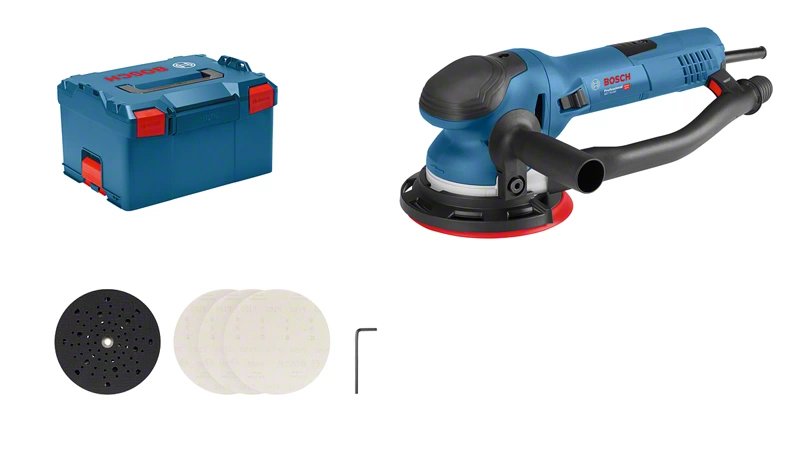 EAN 3165140835084 - Bosch GET 75-150 Professional Lijadora rotorbital 7300 RPM 14600 OPM Negro, Azul 750 W imagen 1