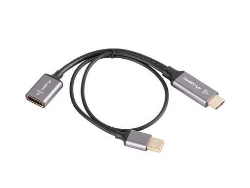 EAN 5901969441475 - Lanberg AD-HD-DP-02 adaptador de cable de vídeo 0,2 m HDMI tipo A (Estándar) DisplayPort Plata imagen 2