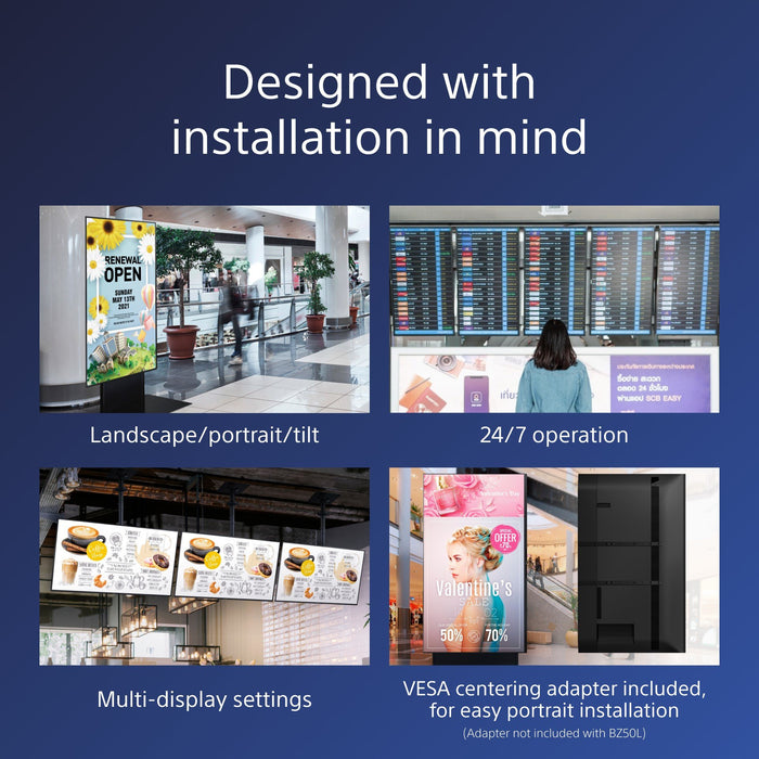 EAN 5013493465558 - Sony FW-55BZ30L/TM pantalla de señalización Pantalla plana para señalización digital 139,7 cm (55") LCD W imagen 4