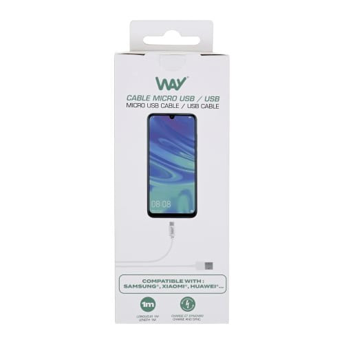 EAN 3303170097779 - T'nB WCBMUSB1 cable USB 1 m USB A Micro-USB B Blanco imagen 4