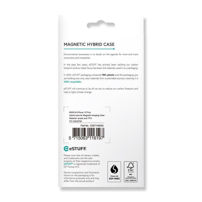 EAN 5715063116197 - eSTUFF ES67140026 funda para teléfono móvil 17 cm (6.7") Transparente imagen 8