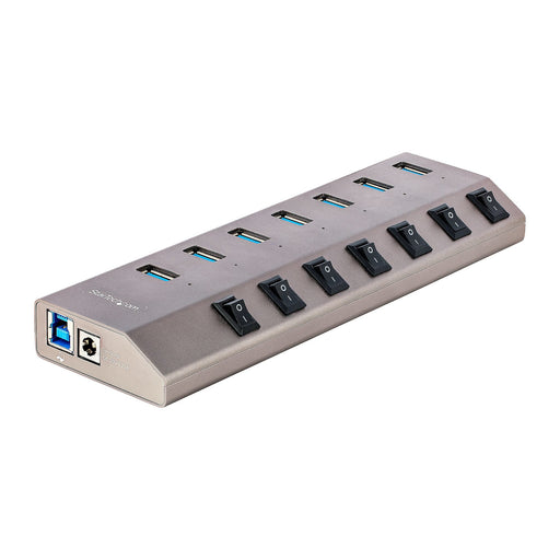 EAN 0065030895507 - StarTech.com 5G7AIBS-USB-HUB-EU hub de interfaz USB 3.2 Gen 1 (3.1 Gen 1) Type-B 5000 Mbit/s Gris imagen 1