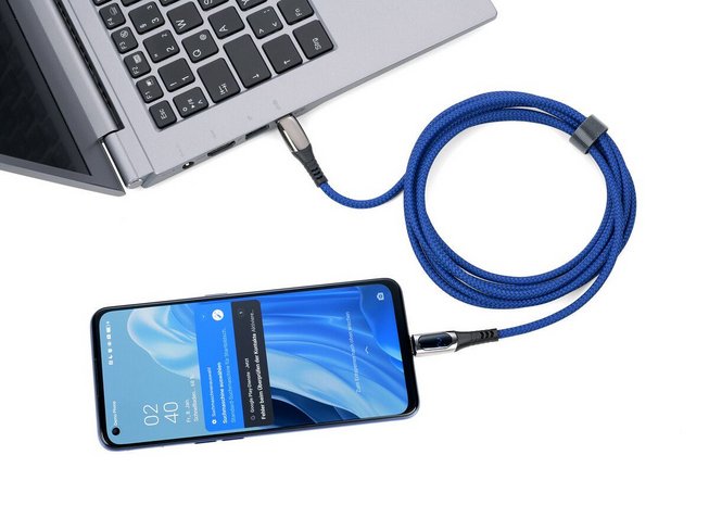 EAN 4024023038068 - TROIKA CBL20/DB cable USB 2 m USB C USB C/Lightning Azul imagen 3