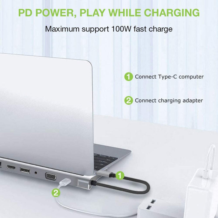 EAN 8059018365368 - Techly IUSB31C-DOCK12DPHD base para portátil y replicador de puertos Alámbrico USB 3.2 Gen 1 (3.1 Gen 1)  imagen 7