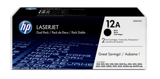 EAN 0193808126086 - HP 12A 2-pack Black Original LaserJet Toner Cartridges cartucho de tóner 2 pieza(s) imagen 1
