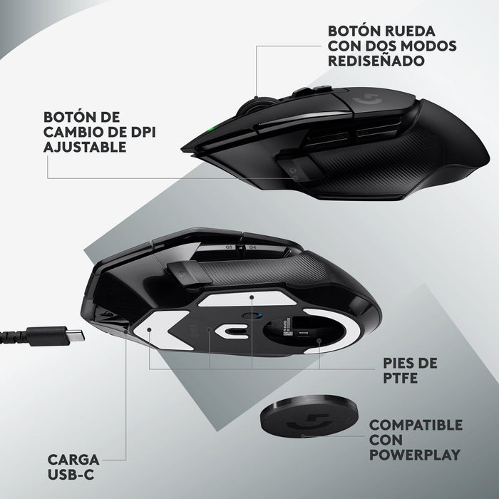 EAN 5099206096387 - Logitech G 910-006181 ratón Juego mano derecha RF inalámbrico Óptico 25600 DPI imagen 10
