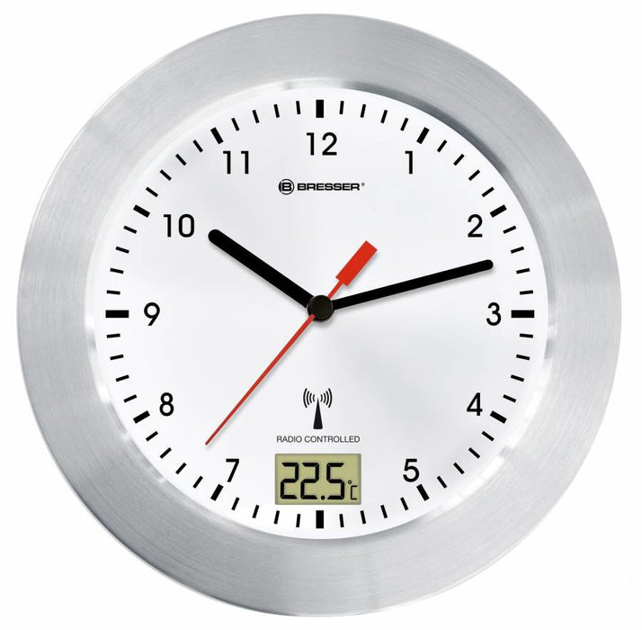 EAN 4007922028545 - Bresser Optics MYTIME BATH RC Reloj de cuarzo Círculo Plata, Blanco imagen 1