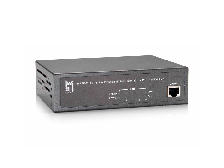 EAN 4015867195840 - LevelOne FEP-0511 switch Fast Ethernet (10/100) Energía sobre Ethernet (PoE) Gris imagen 2