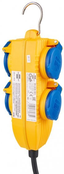 EAN 4007123647750 - Brennenstuhl 1169200010 base múltiple 5 m 4 salidas AC Exterior Azul, Amarillo imagen 5