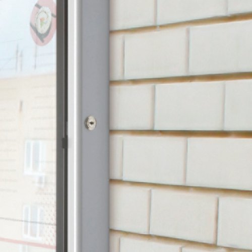 EAN 5028252064040 - Nobo Glazed Case Tablón de anuncios fijo Gris, Transparente, Blanco Aluminio, Vidrio imagen 6