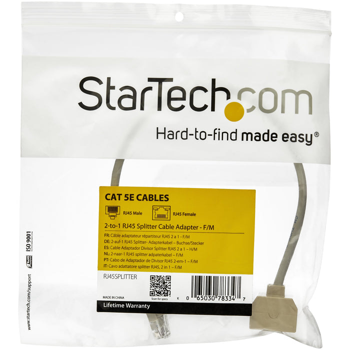 EAN 0065030783347 - StarTech.com RJ45SPLITTER divisor de red Gris imagen 5