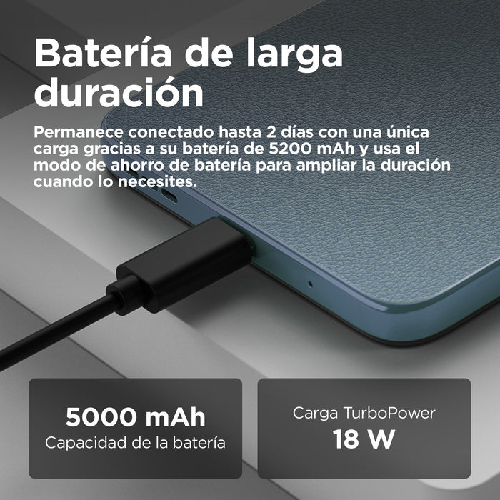 EAN 0840023281662 - Motorola moto e15 16,9 cm (6.67") SIM doble Android 14 Go edition 4G USB Tipo C 2 GB 64 GB 5200 mAh Azul imagen 10