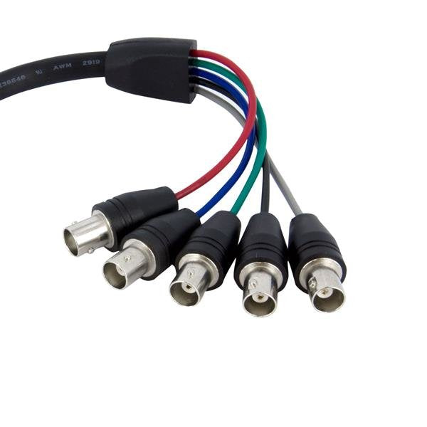 EAN 0065030836722 - StarTech.com VGABNCMF1 adaptador de cable de vídeo 0,3 m VGA (D-Sub) 5 x BNC Negro imagen 2