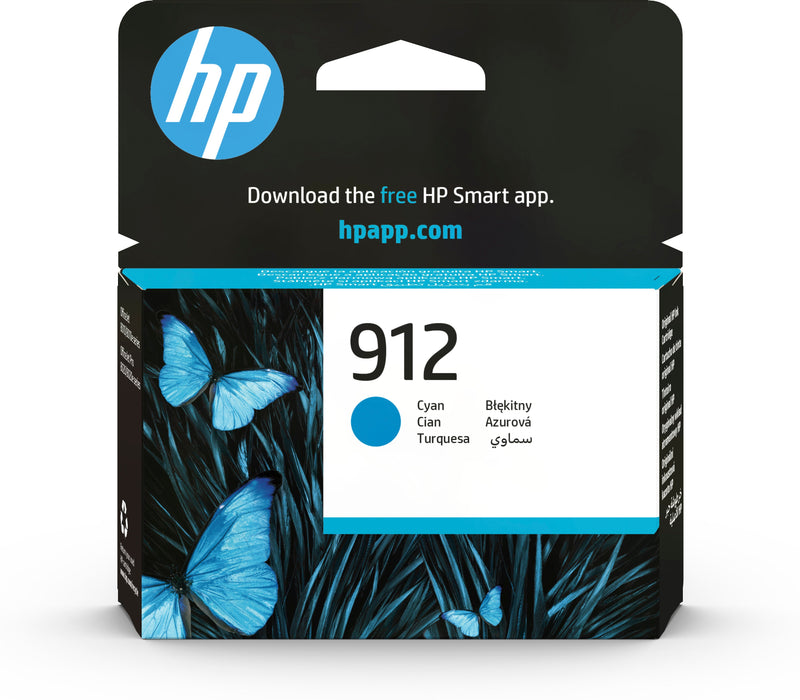EAN 0192545866705 - HP 912 Cyan Original Ink Cartridge cartucho de tinta 1 pieza(s) Rendimiento estándar imagen 1
