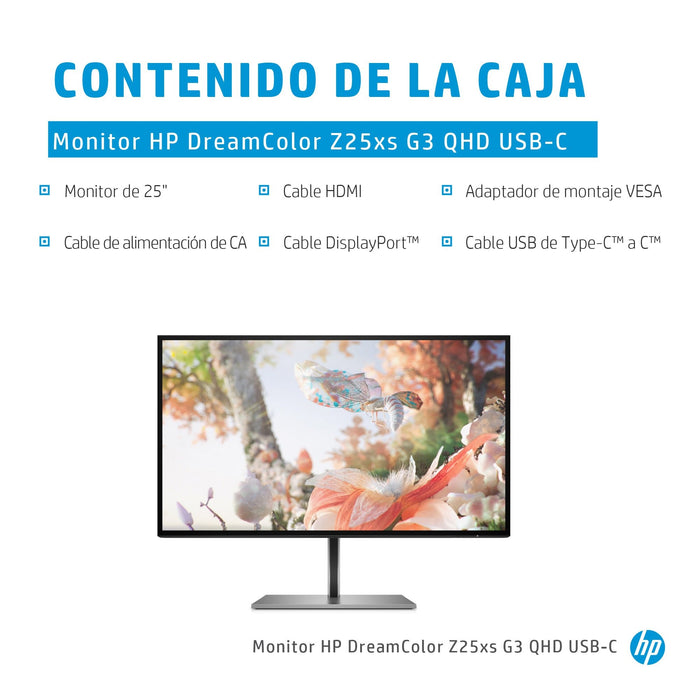 EAN 0195122232238 - HP Z25xs G3 pantalla para PC 63,5 cm (25") 2560 x 1440 Pixeles Quad HD Negro imagen 13