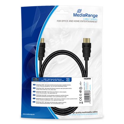 EAN 4260459615378 - MediaRange MRCS195 cable HDMI 1 m HDMI tipo A (Estándar) Negro imagen 1