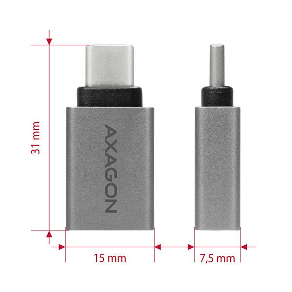 EAN 8595247903822 - Axagon RUCM-AFA cambiador de género para cable USB type C USB type A Metálico imagen 10